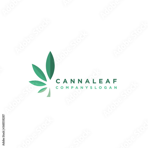 Cannabis Marijuana Leaf Logo Design. Vector Business Company Branding Logo