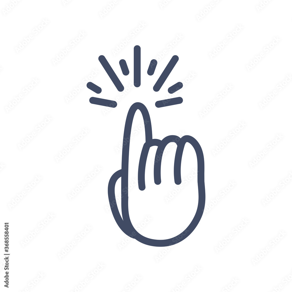 Obraz premium cursor hand line style icon vector design