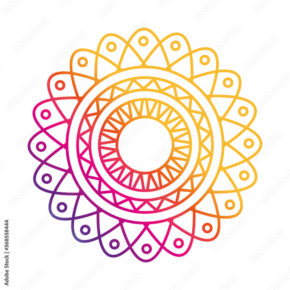 mandala motif floral decoration mystical gradient style icon mandala motif floral decoration mystical gradient style icon