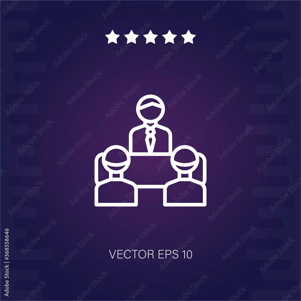 meeting vector icon modern illustration meeting vector icon modern illustration