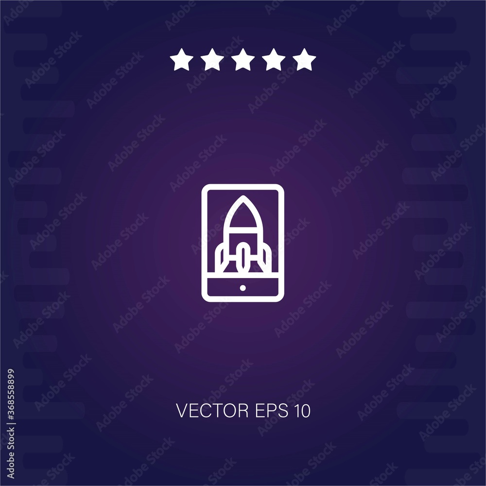 mobilestartup vector icon modern illustration mobilestartup vector icon modern illustration