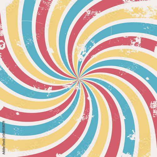 Colorful retro spiral Comic background