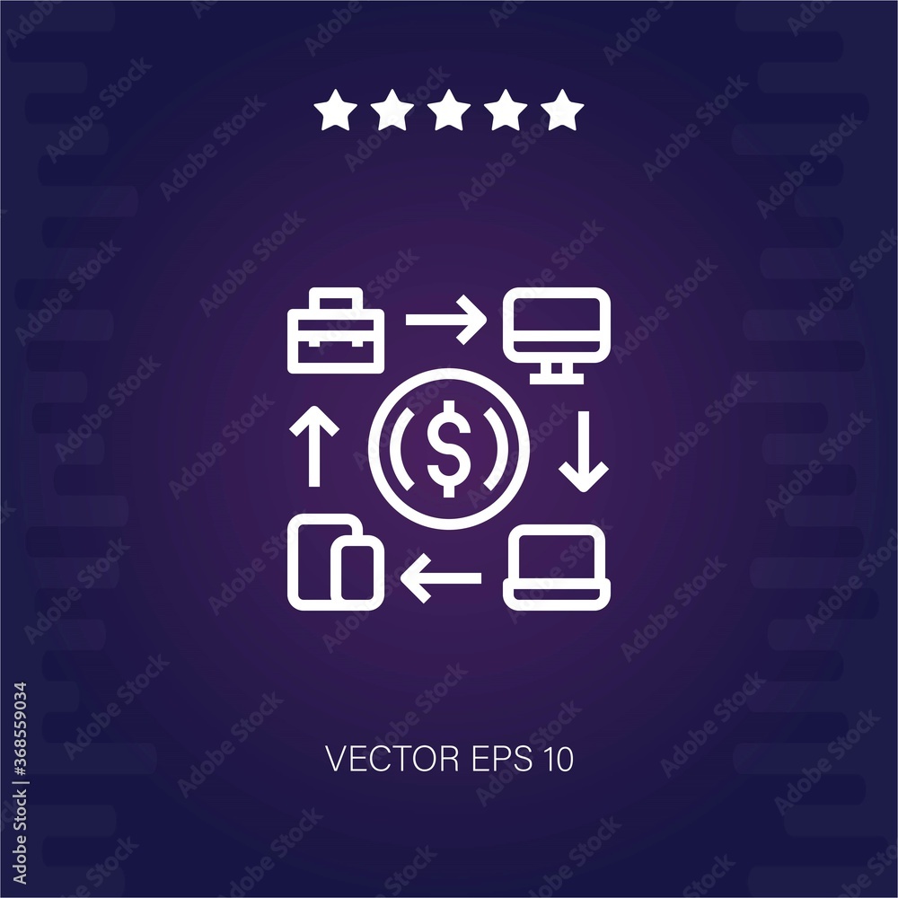 money transfer vector icon modern illustration money transfer vector icon modern illustration