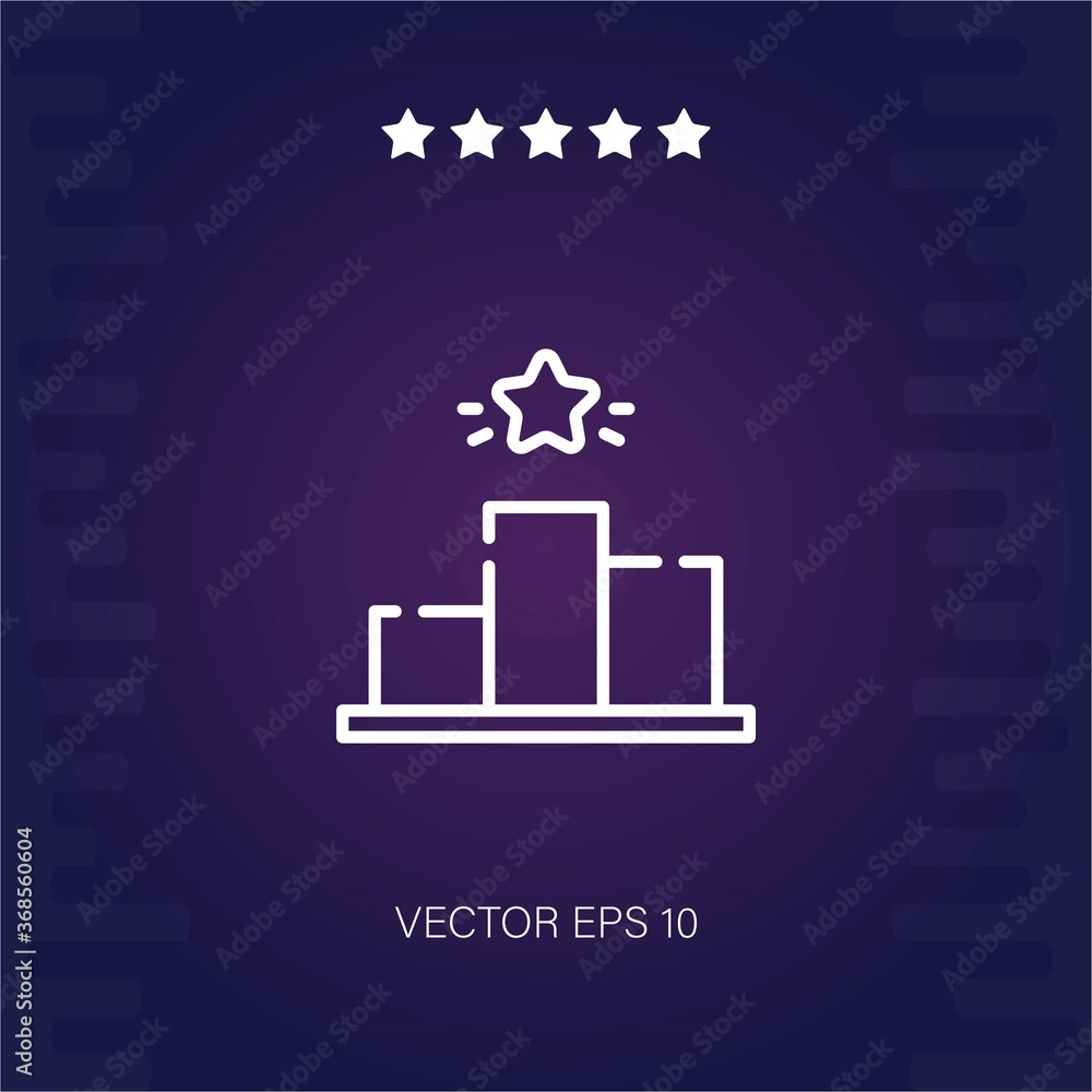 podium vector icon modern illustration
