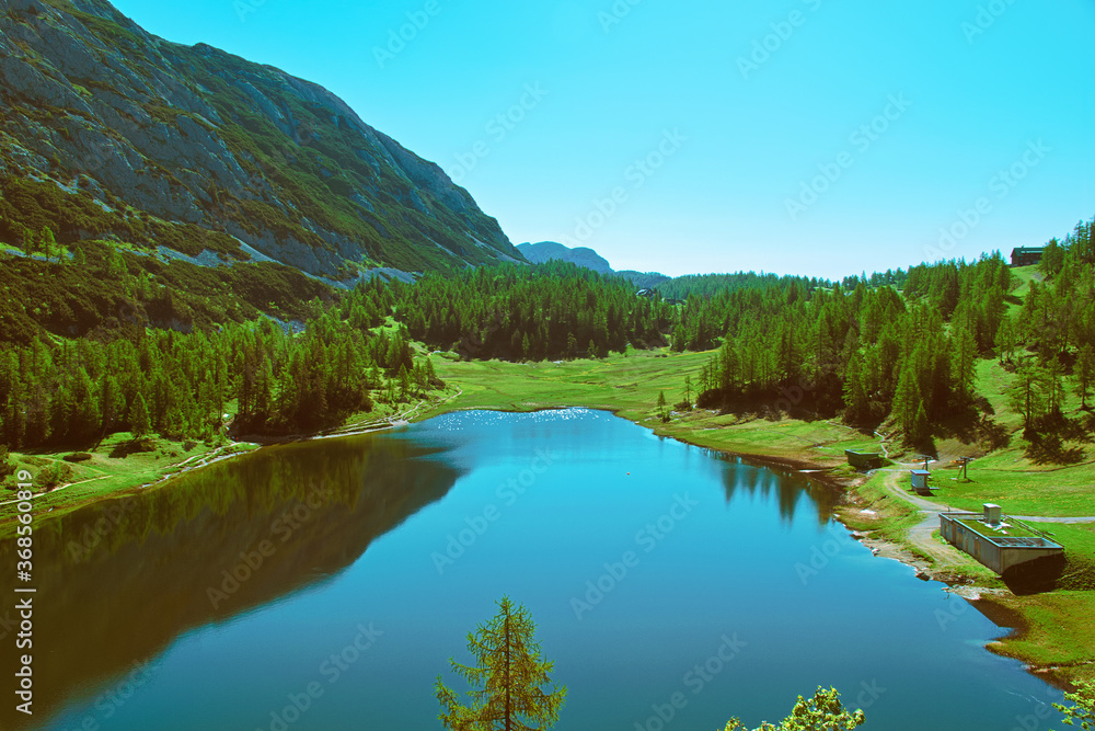 Fototapeta premium mountain lake in the summer