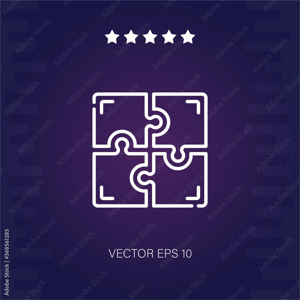 puzzle vector icon modern illustration puzzle vector icon modern illustration