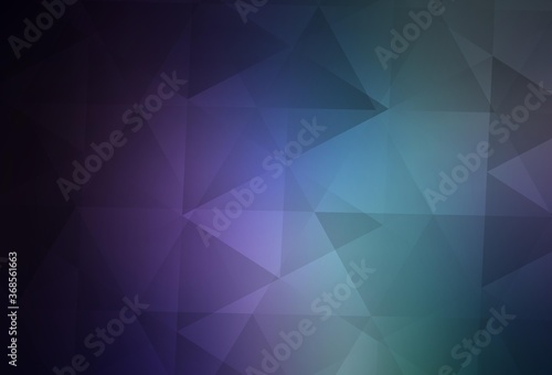 Dark Pink, Blue vector shining triangular backdrop.