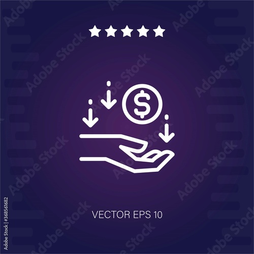 Reciever vector icon modern illustration