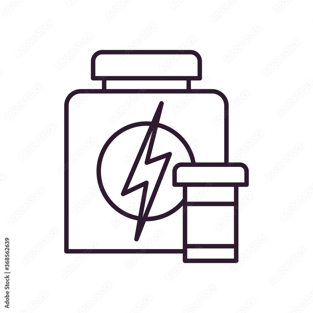 energizing bottle line style icon vector design energizing bottle line style icon vector design