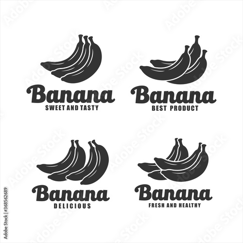 Banana sweet and tasty design vector collection