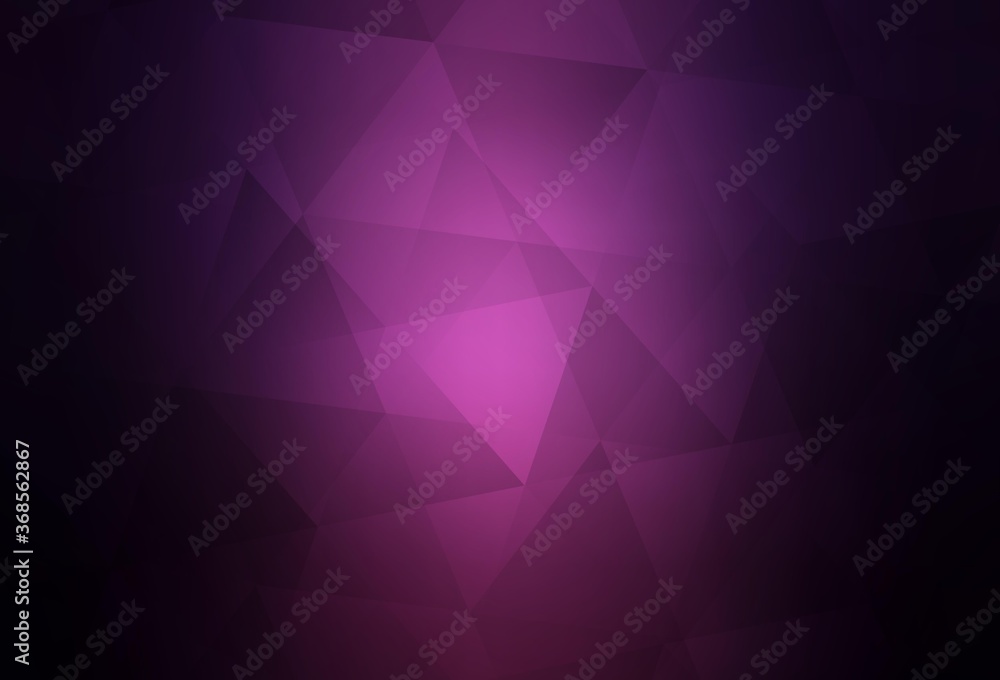 Dark Purple vector shining triangular layout. Dark Purple vector shining triangular layout.