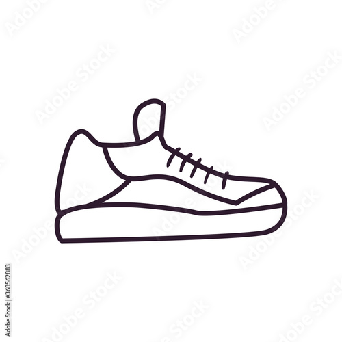 sport shoe line style icon vector design