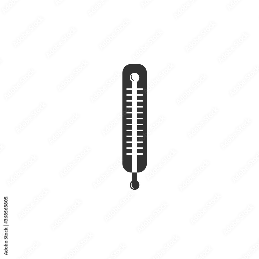 Vector Element of Thermometer Medical Icon Black On White Background - Health Symbol Illustration Vector Element of Thermometer Medical Icon Black On White Background - Health Symbol Illustration