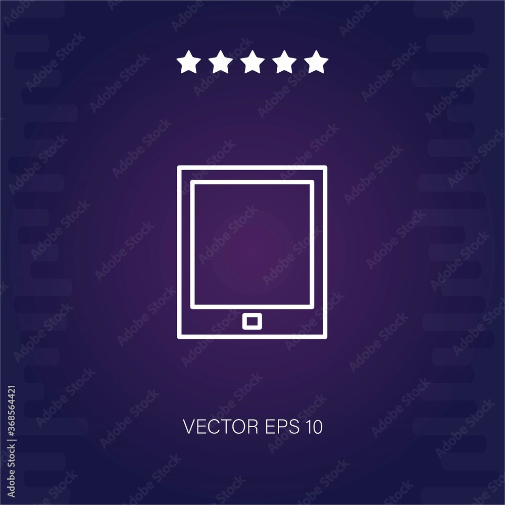 squaredtablet vector icon modern illustration squaredtablet vector icon modern illustration