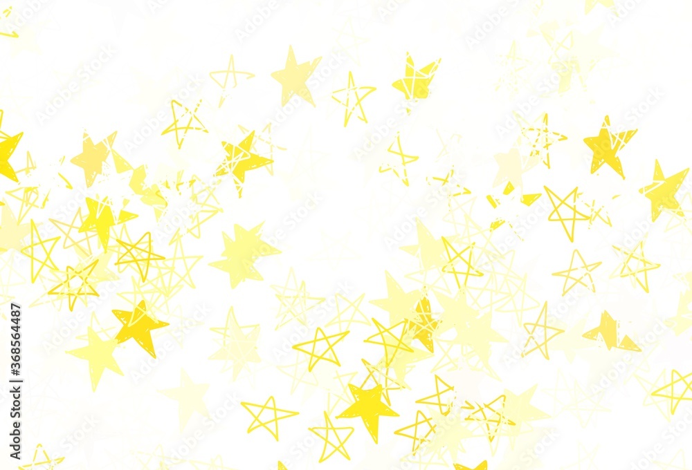 Light Yellow vector pattern with christmas stars. Light Yellow vector pattern with christmas stars.