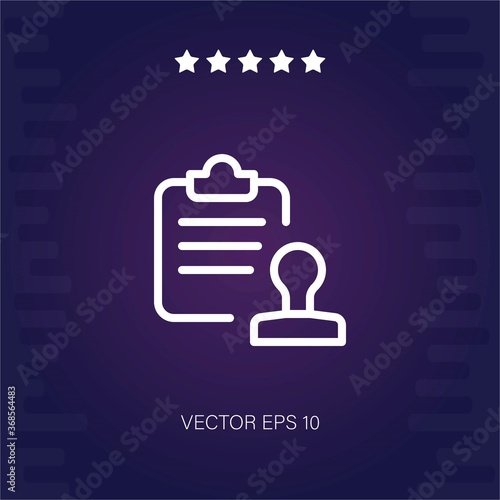 stamped vector icon modern illustration