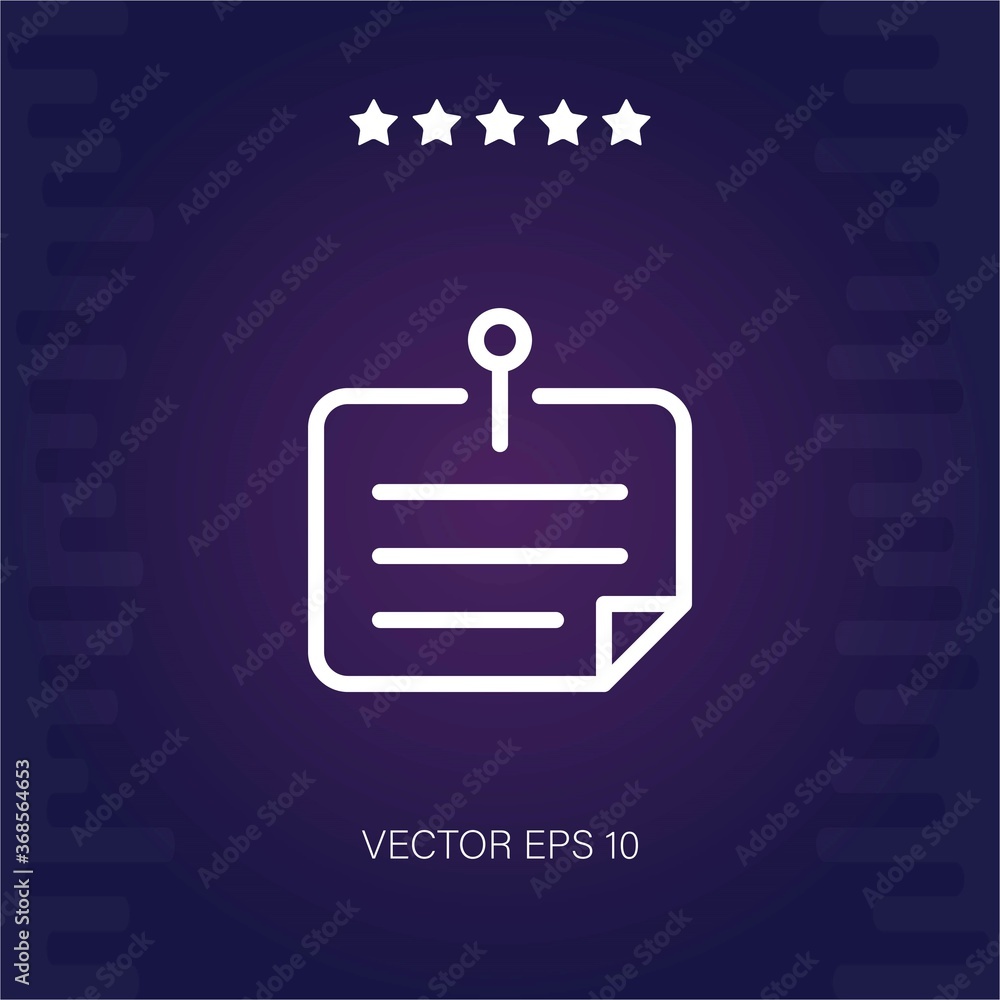 Obraz premium sticky notes vector icon modern illustration