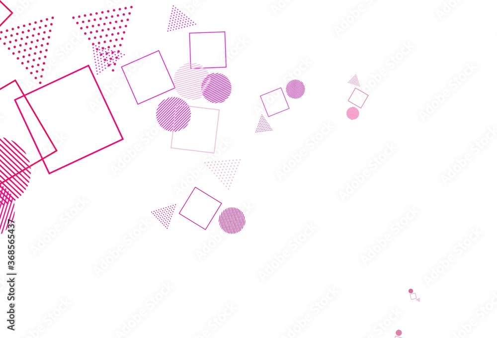 Light Pink vector background with triangles, circles, cubes. Light Pink vector background with triangles, circles, cubes.