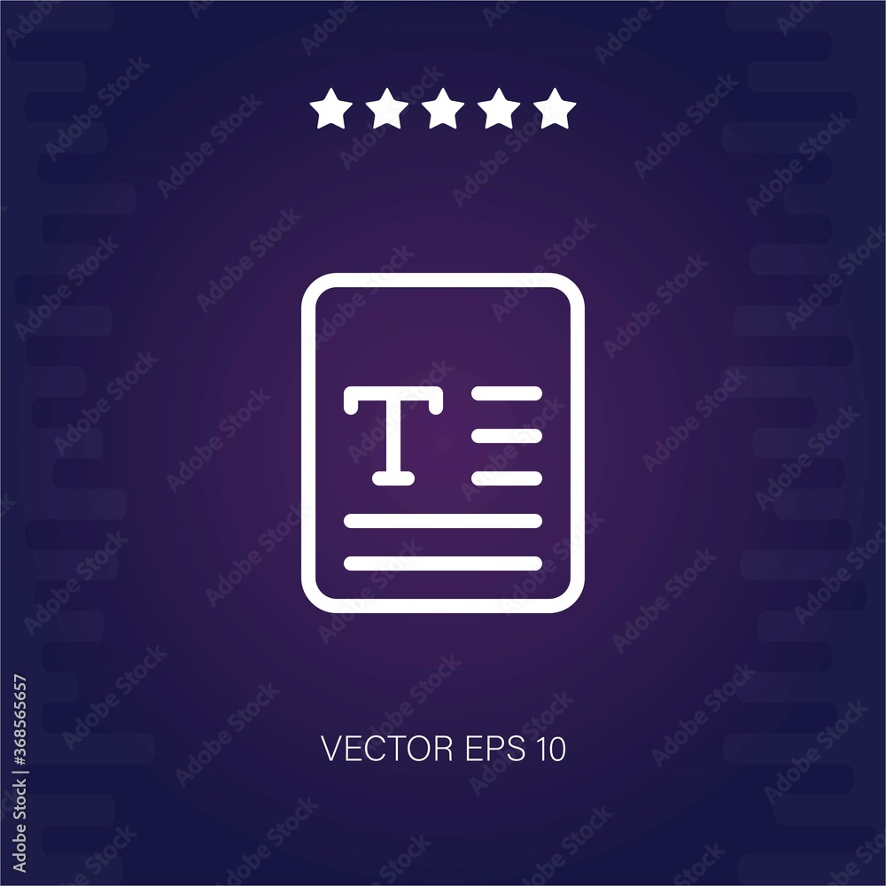text format vector icon modern illustration text format vector icon modern illustration