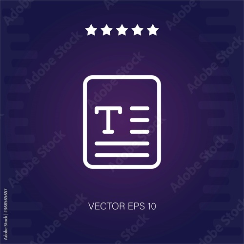 text format vector icon modern illustration
