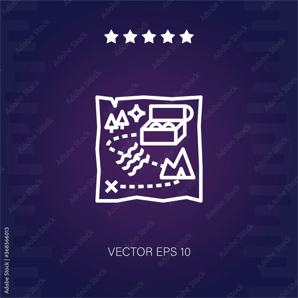 treasure map vector icon modern illustration treasure map vector icon modern illustration