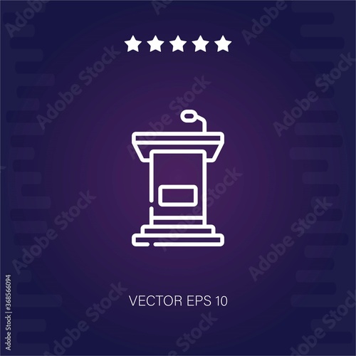 tribune vector icon modern illustration