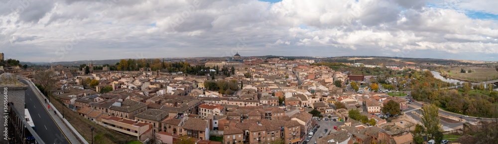 Panoramic View of City of Toledo in Spain