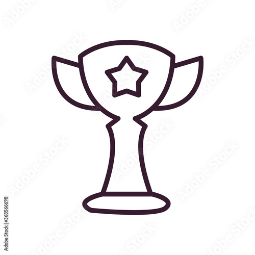 trophy line style icon vector design