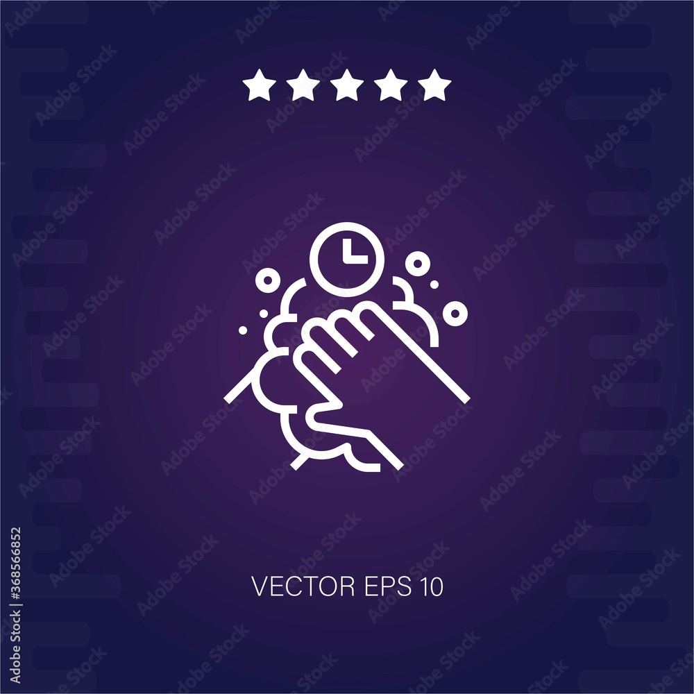 washing hand vector icon modern illustration