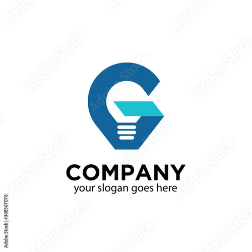 illustration vector graphic of g font with negative space of light bulb isolated in white background
perfect for electrical industry or start-up