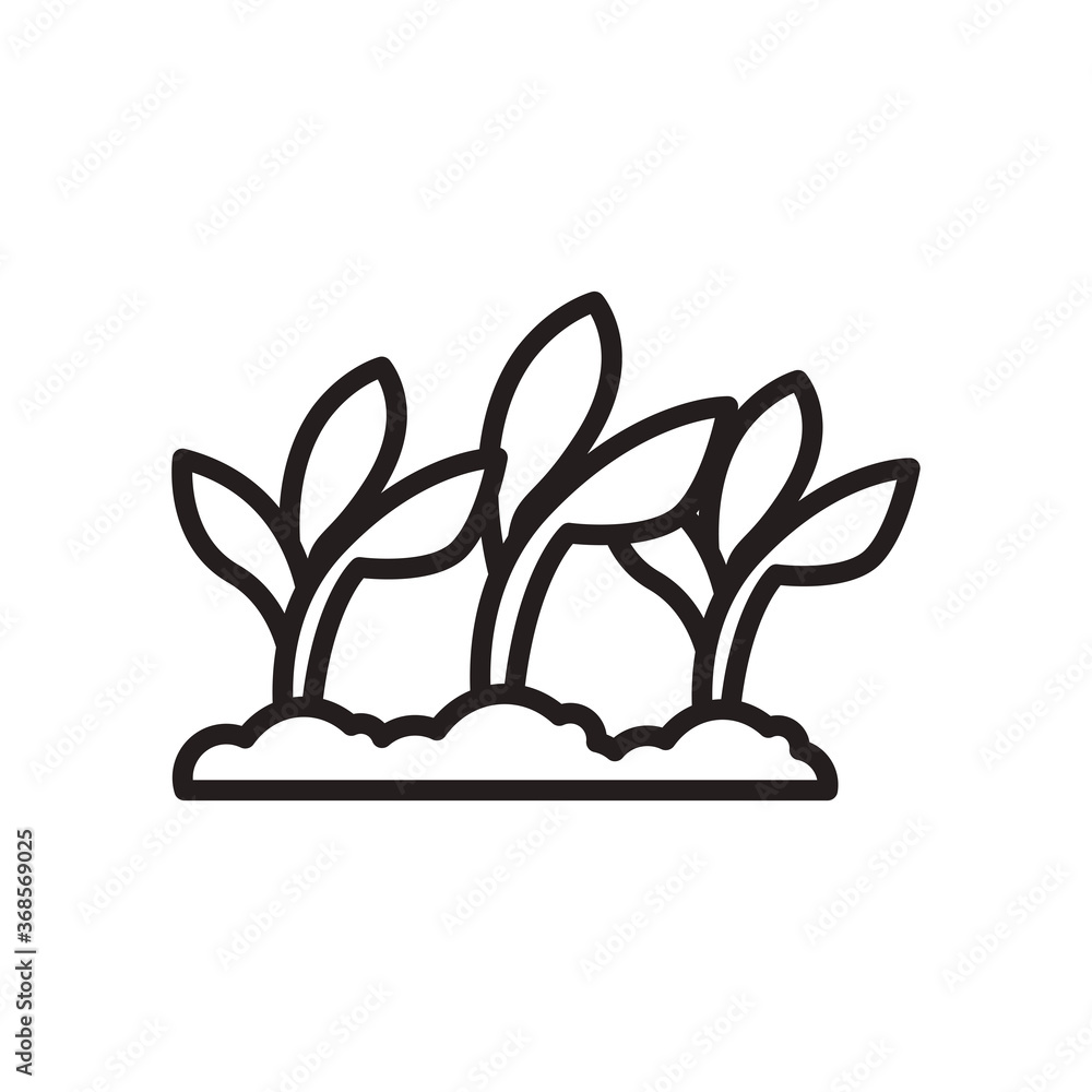 plants on earth line style icon vector design plants on earth line style icon vector design
