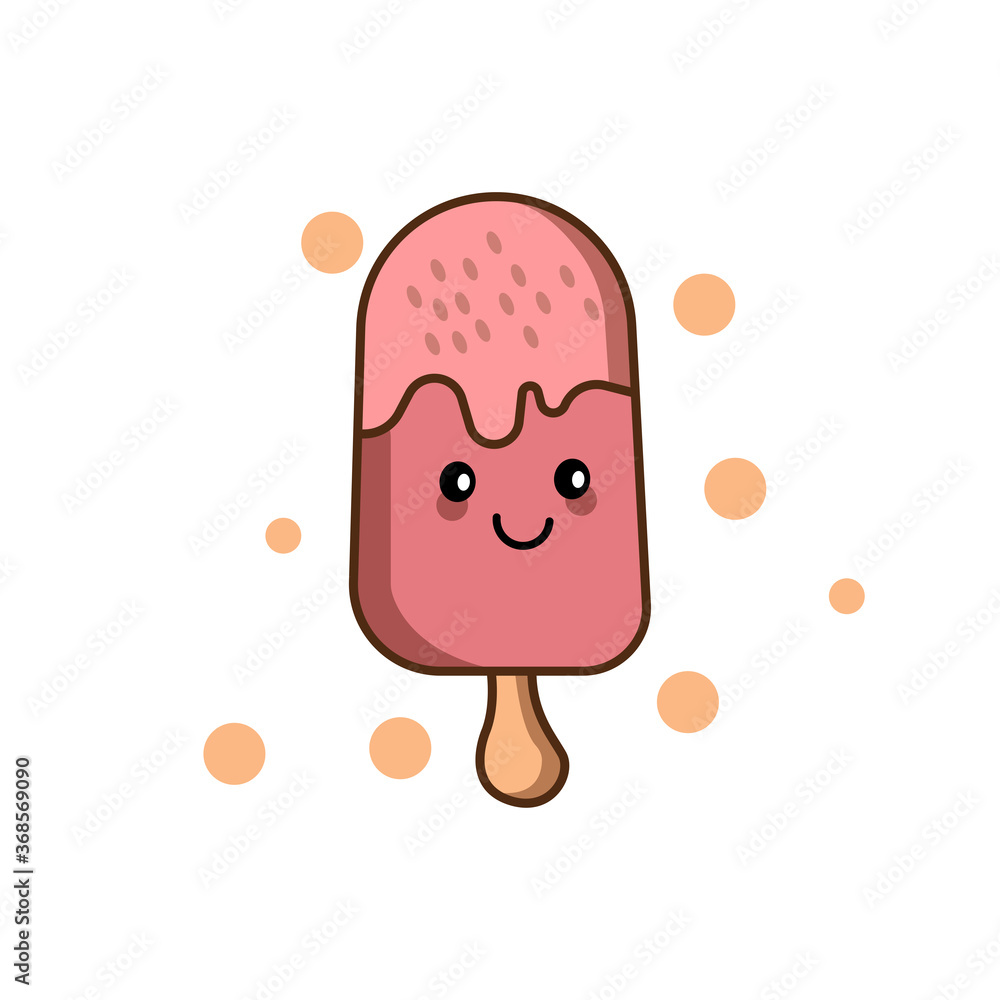 Illustration cartoon ice cream. Design template vector Illustration cartoon ice cream. Design template vector