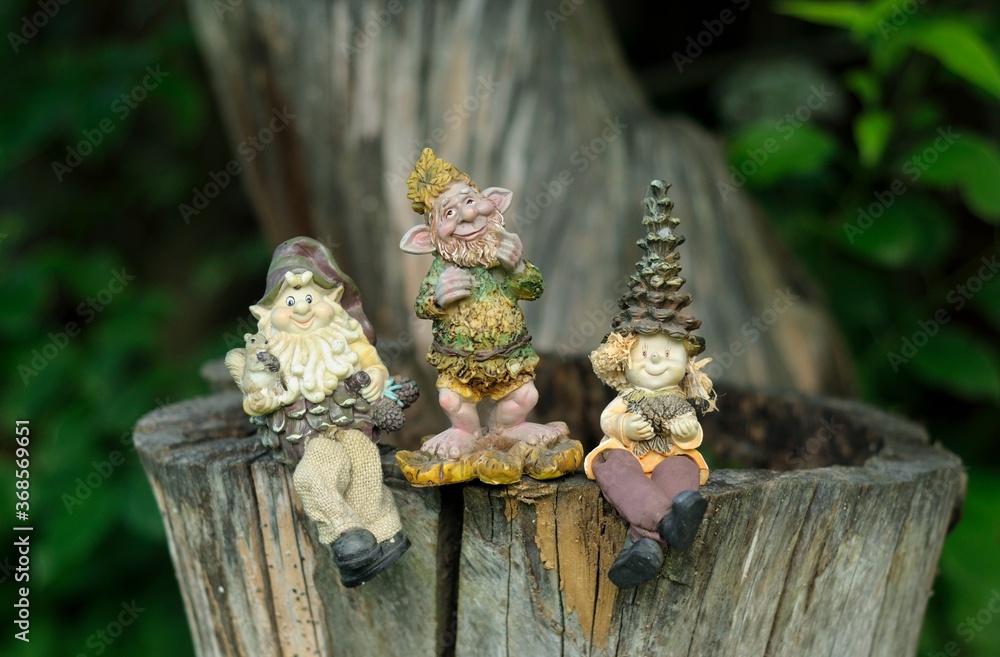 Group portrait of cheerful Scandinavian gnomes. Group portrait of cheerful Scandinavian gnomes.