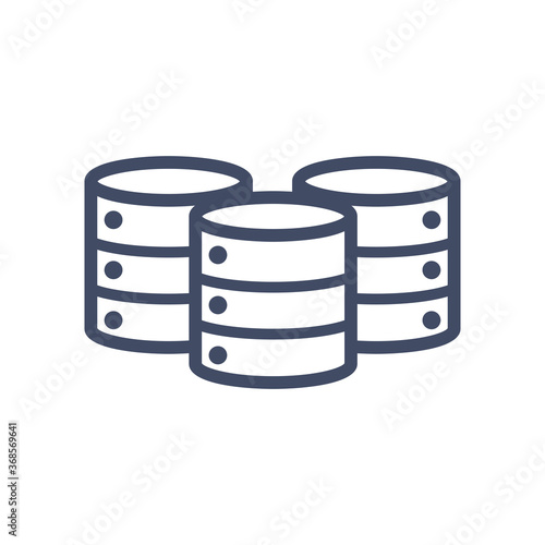 web hosting line style icon vector design