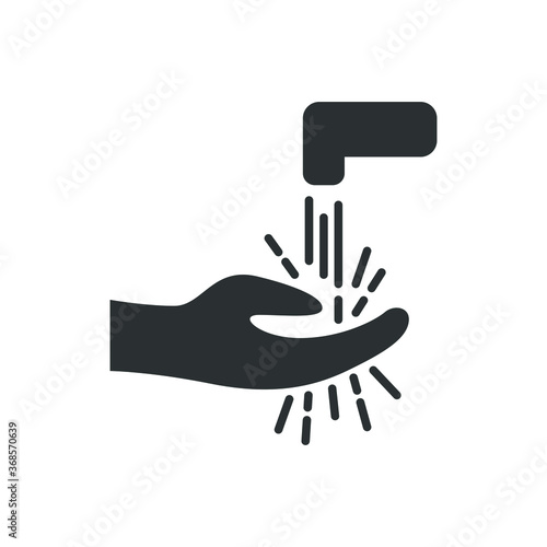 Vector illustration of water faucet icon on white background