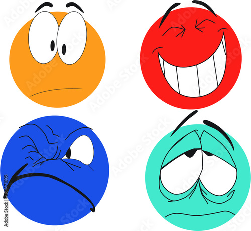vector illustration of a temperament face