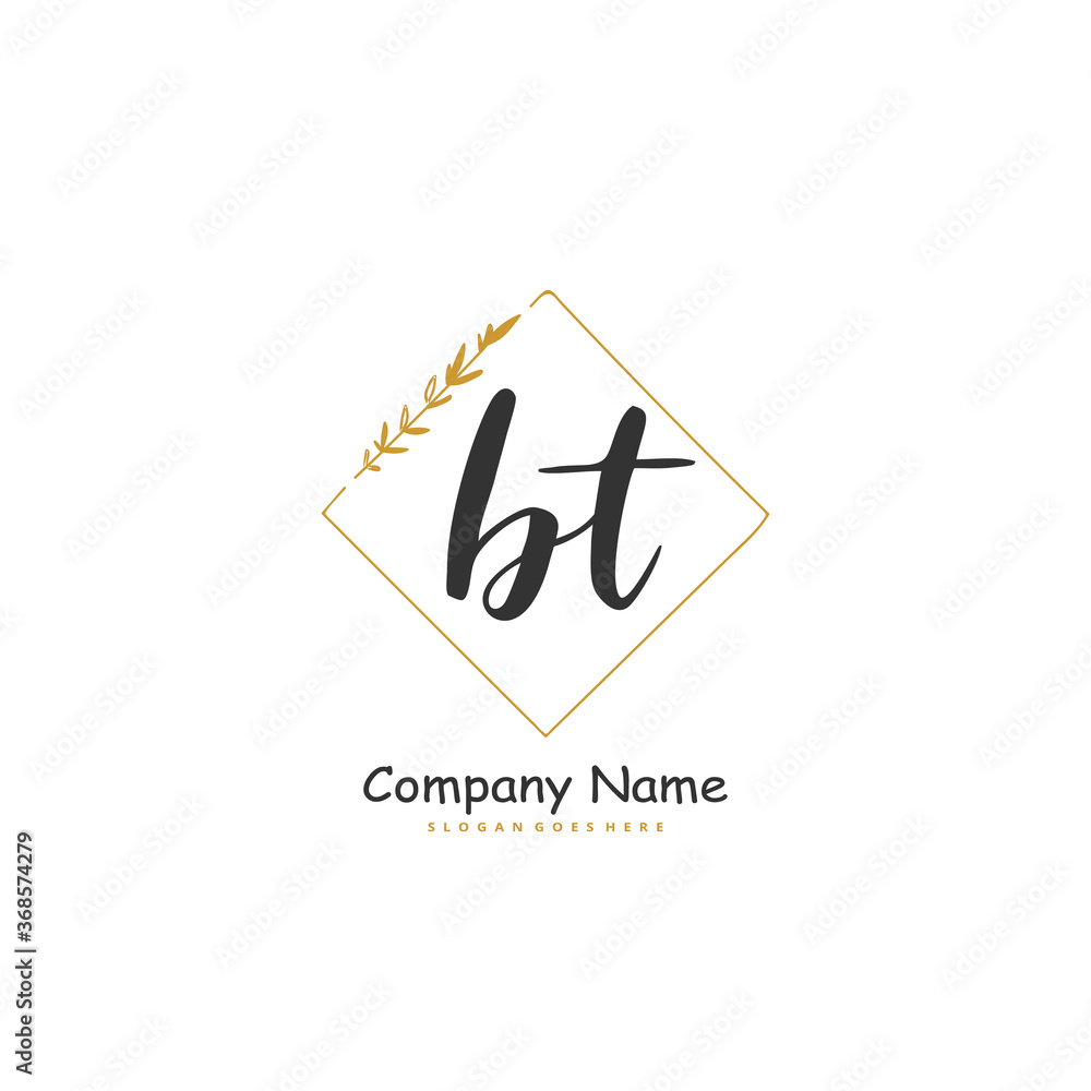 B T BT Initial handwriting and signature logo design with circle. Beautiful design handwritten logo for fashion, team, wedding, luxury logo. B T BT Initial handwriting and signature logo design with circle. Beautiful design handwritten logo for fashion, team, wedding, luxury logo.