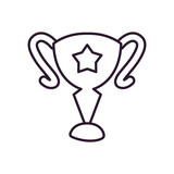 trophy line style icon vector design