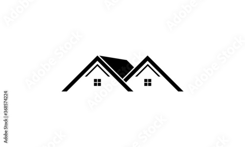 house logo design roof simple