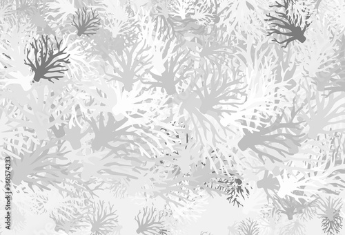 Light Gray vector doodle pattern with branches.