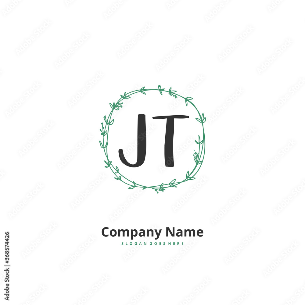 J T JT Initial handwriting and signature logo design with circle. Beautiful design handwritten logo for fashion, team, wedding, luxury logo. J T JT Initial handwriting and signature logo design with circle. Beautiful design handwritten logo for fashion, team, wedding, luxury logo.