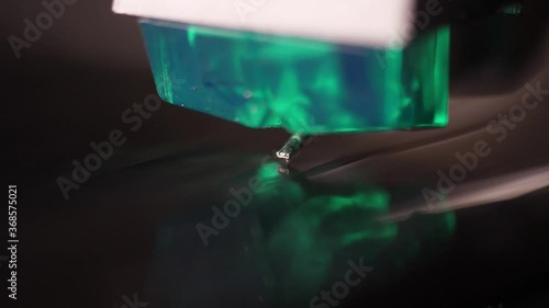 Wallpaper Mural macro shot vinyl turntable player needle slow motion Torontodigital.ca