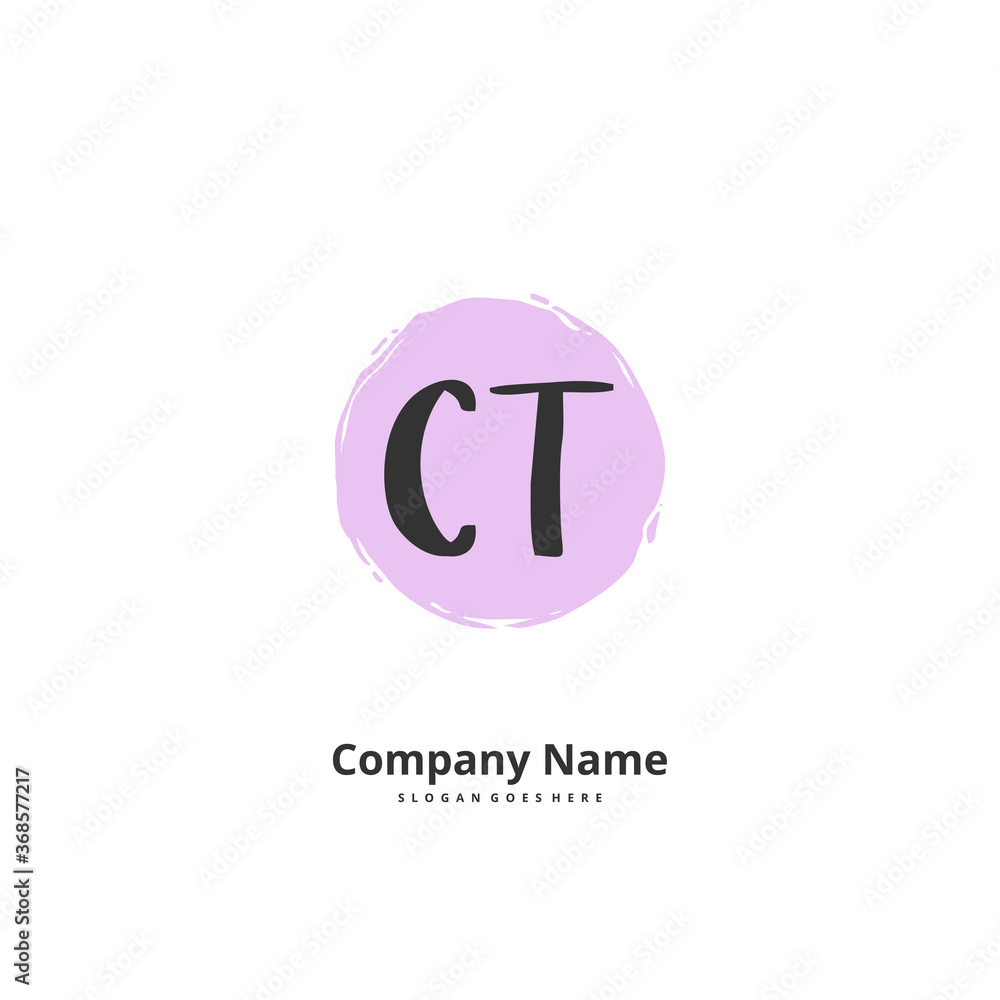 C T CT Initial handwriting and signature logo design with circle. Beautiful design handwritten logo for fashion, team, wedding, luxury logo. C T CT Initial handwriting and signature logo design with circle. Beautiful design handwritten logo for fashion, team, wedding, luxury logo.