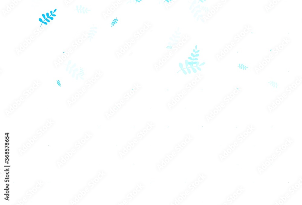 Light BLUE vector elegant template with leaves. Light BLUE vector elegant template with leaves.