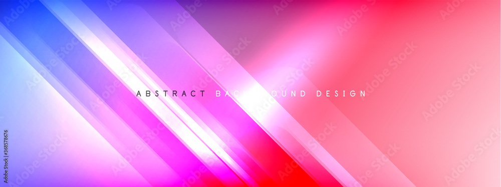 Motion concept neon shiny lines on liquid color gradients abstract backgrounds. Dynamic shadows and lights templates for text