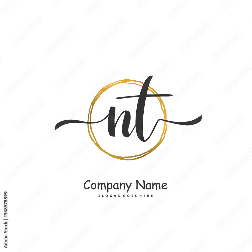 N T NT Initial handwriting and signature logo design with circle. Beautiful design handwritten logo for fashion, team, wedding, luxury logo. N T NT Initial handwriting and signature logo design with circle. Beautiful design handwritten logo for fashion, team, wedding, luxury logo.