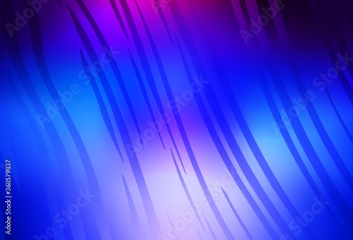 Dark Pink, Blue vector blurred shine abstract background.