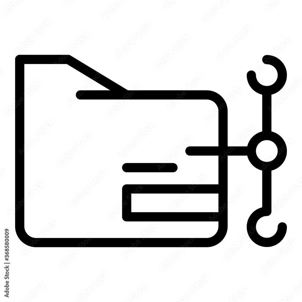 Folder remote access icon. Outline folder remote access vector icon for web design isolated on white background Folder remote access icon. Outline folder remote access vector icon for web design isolated on white background