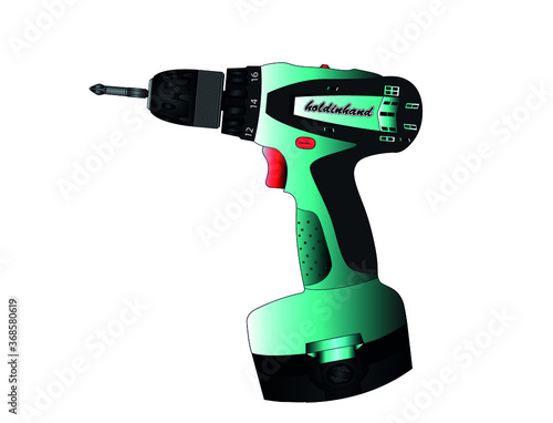 power tool screwdriver drill advertising store front billboard