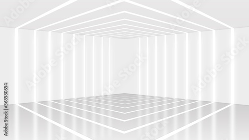 Minimalist interior space lighting with background